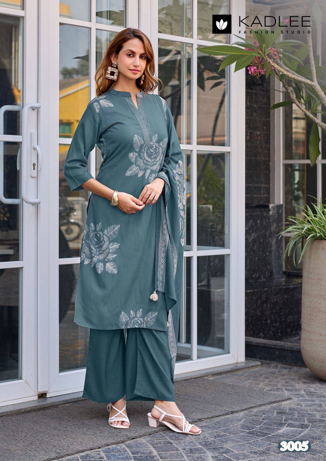 Kasturam By Kadlee 3001 To  3006 Series Beautiful Festive Suits Colourful Rayon print Stitched dresses At Wholesale Price
